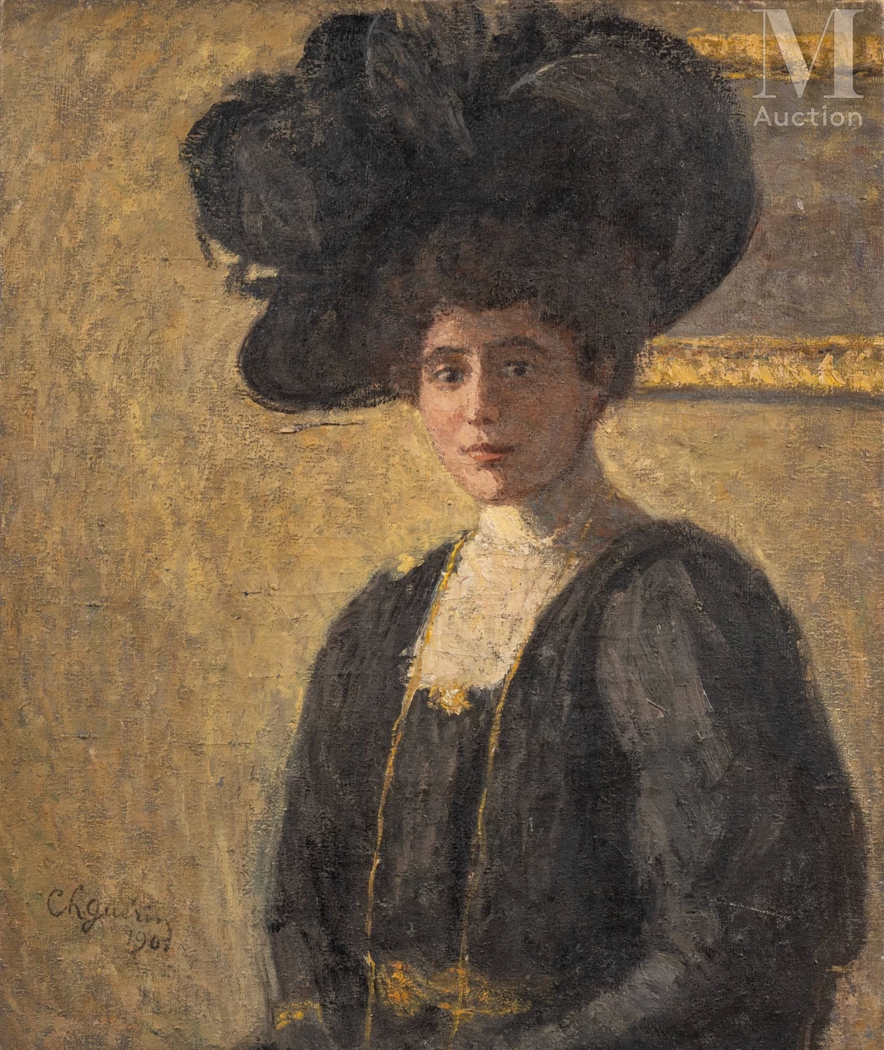 Charles Guérin - Giovane donna con cappello, 1907
